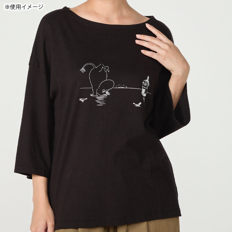 PeopleTree オーガニックコットン ビッグTシャツ（ムーミンとリトルミイ）LPOJ105-AG30-24