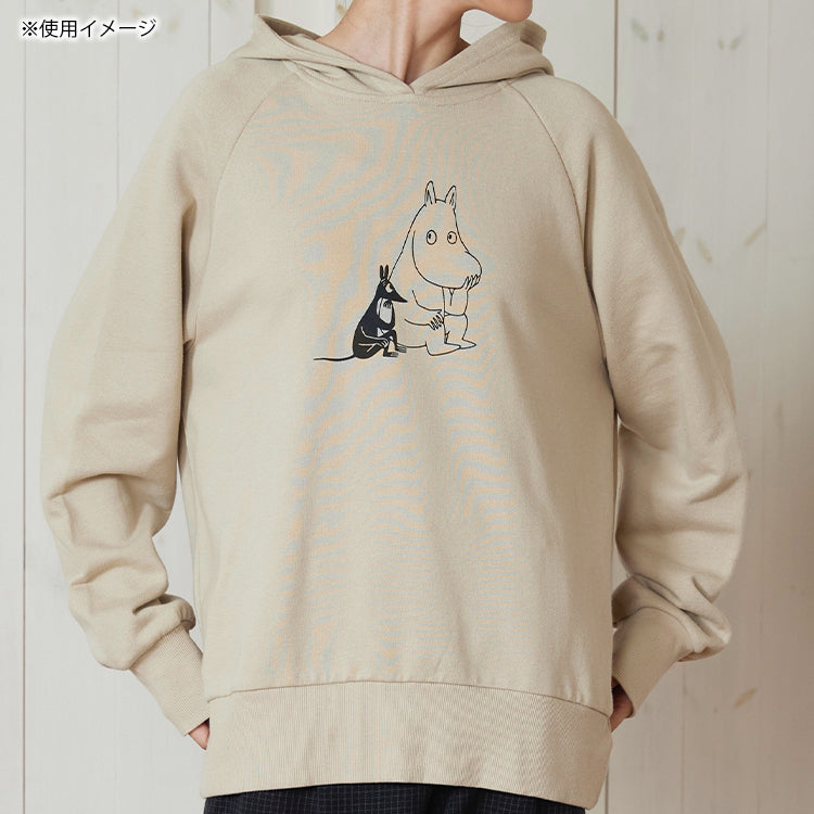 PeopleTree オーガニックコットン裏毛フーディーMサイズ（ムーミンとソフス）MPOJ007-AG31-42