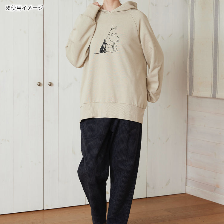 PeopleTree オーガニックコットン裏毛フーディーMサイズ（ムーミンとソフス）MPOJ007-AG31-42