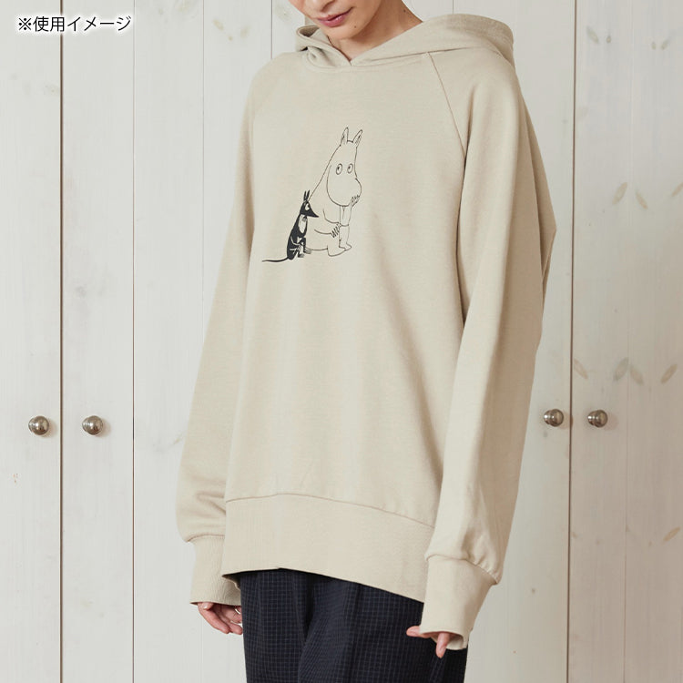 PeopleTree オーガニックコットン裏毛フーディーMサイズ（ムーミンとソフス）MPOJ007-AG31-42