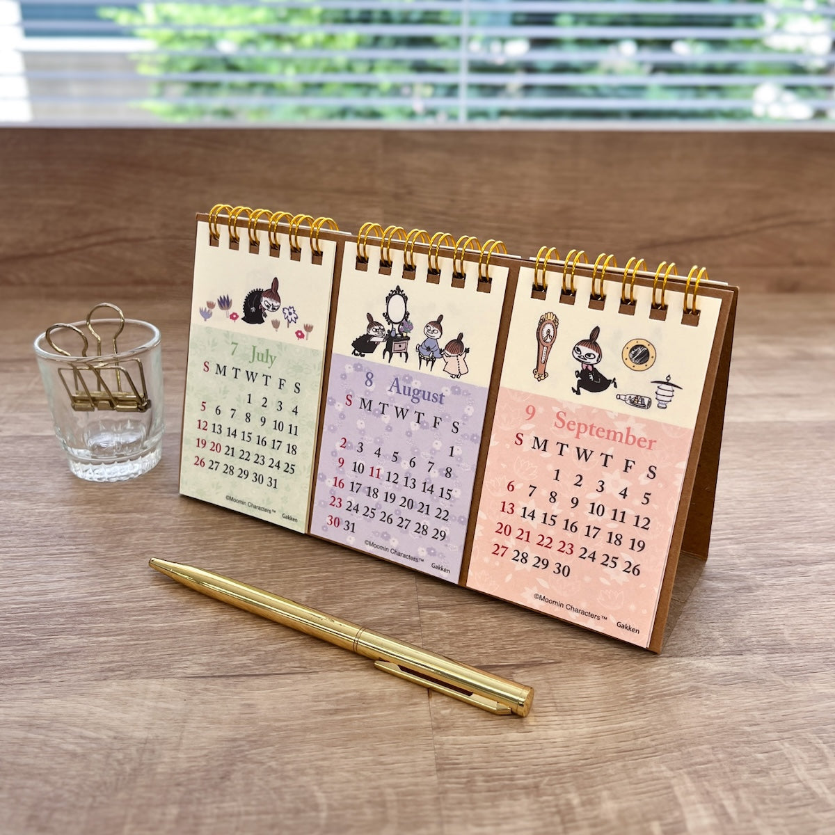 3か月卓上カレンダー（リトルミイ）M10501【2026年1月始まり