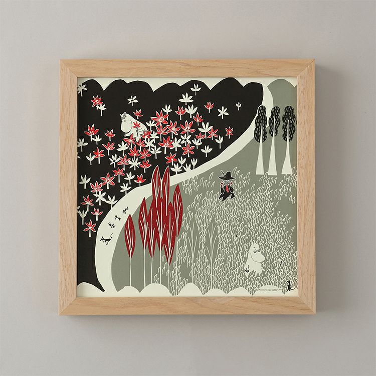 ムーミン様　풀잎에 맺힌 詩香 MOOMIN TRIBUTE WORKS×a good view アートポスター フレームセット