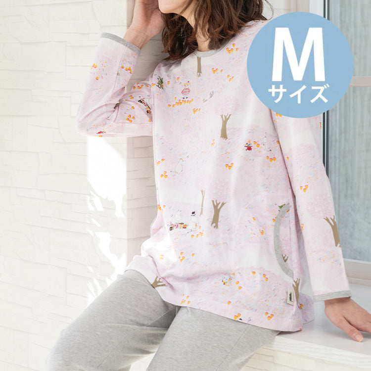 天竺プリントパジャマ M（草原/ピンク）MOR198-41200▲SALE