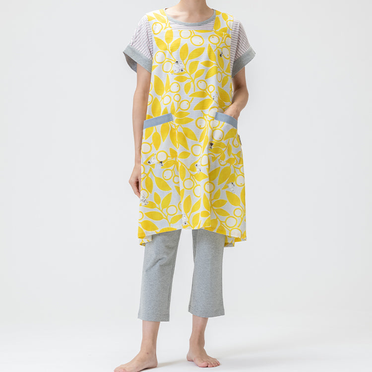 Crepe Print Apron (Leaf/Yellow) MOR108-42190