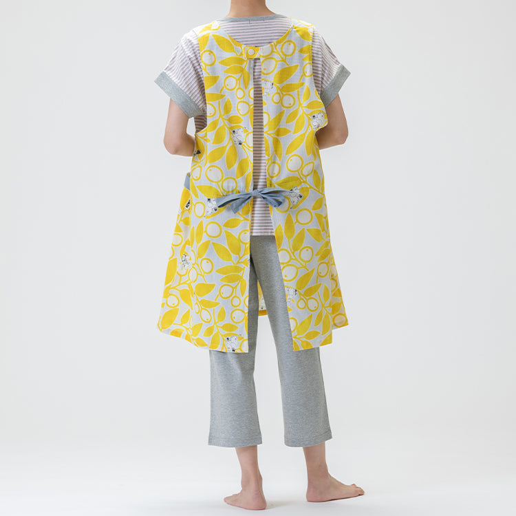 Crepe Print Apron (Leaf/Yellow) MOR108-42190