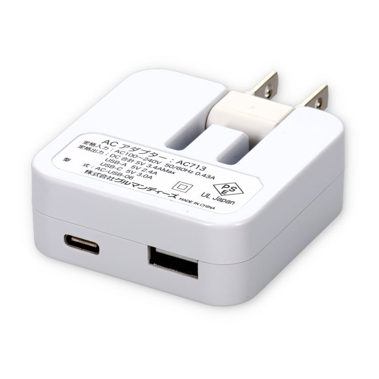 USB/USB Type-C ACアダプタ（リトルミイ）MMN-188A